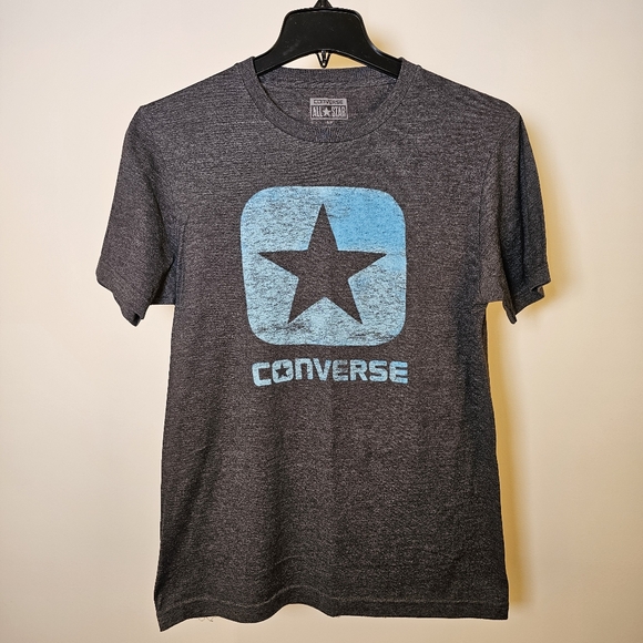 All Star Converse grey short sleeve cotton blend knit graphic t-shirt size S US. - Picture 2 of 5